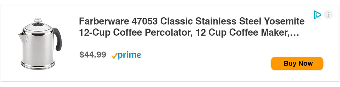 Farberware 47053 Classic Stainless Steel Yosemite 12-Cup Coffee